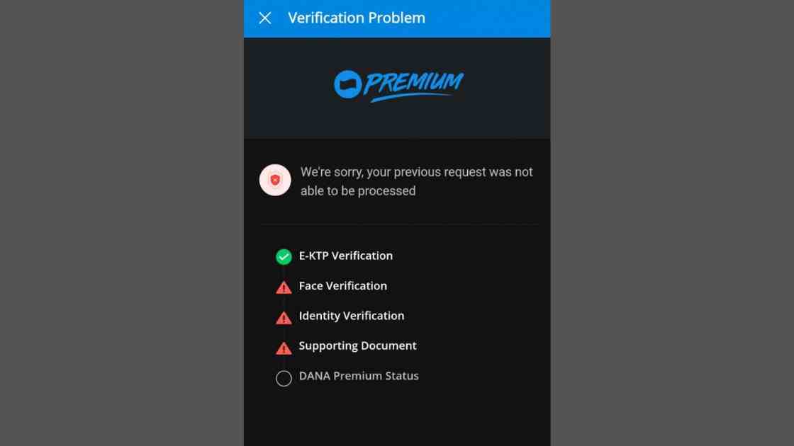 Kenapa Dana Premium Gagal Terus