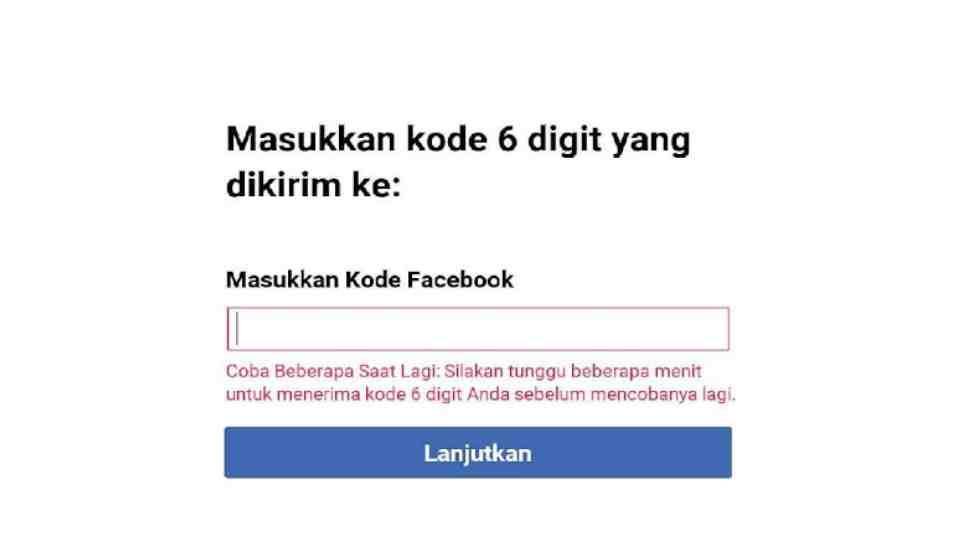 Kode Facebook 6 Digit Saya Tidak Muncul, Kenapa Tidak Bisa Dibuka Error Login Hari Ini?