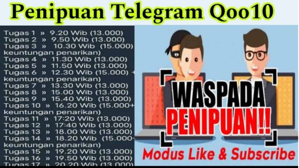 Qoo10 Penipuan Penghasil Uang, Part Time Likes Vidio Youtube Telegram & Telegram