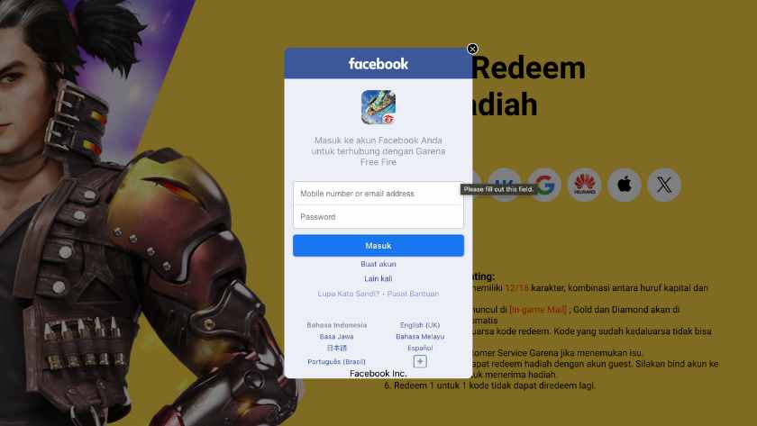 Rewardffcodeid. Com, Reward Ff Klaim Hadiah Gratis Code Id