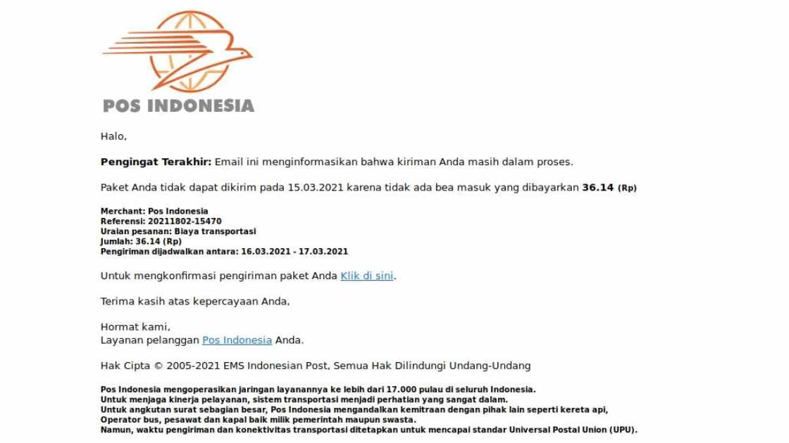 Penipuan Telepon dan Wa Dari Kantor Pos Indonesia Paket Belum Diambil