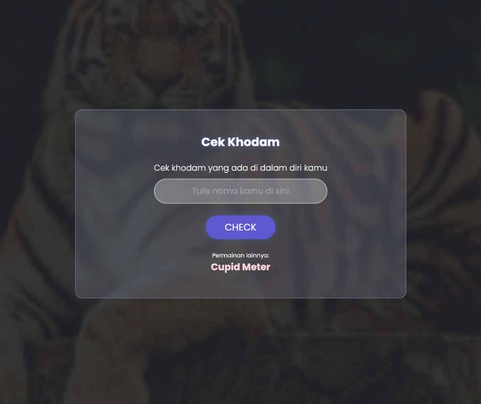 Cek Khodam di Cupid Meter Vercel App (Check Your Khodam) Online dengan Mudah