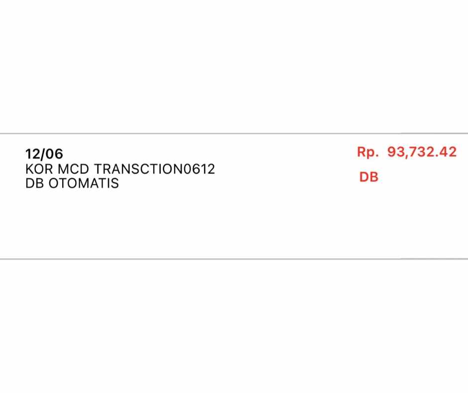 Kor MCD Transaction DB Otomatis : Apa Artinya dan Kenapa Saldo Tiba-Tiba Terpotong?