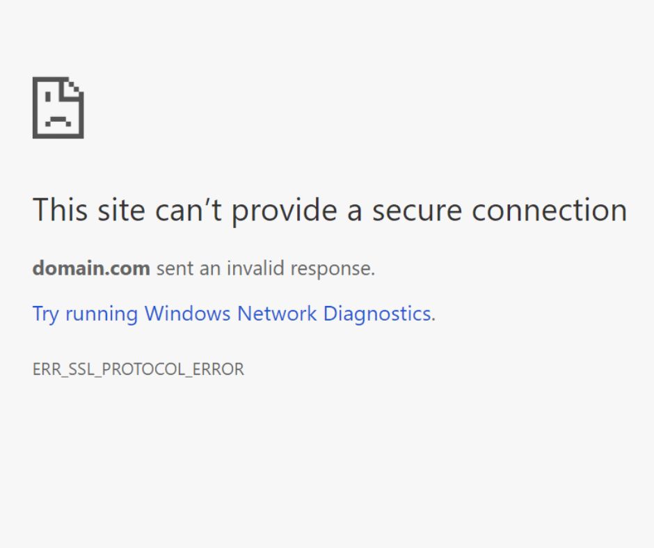 Cara Mengatasi Sent An Invalid Response Err_Ssl_Protocol_Error Chrome Www