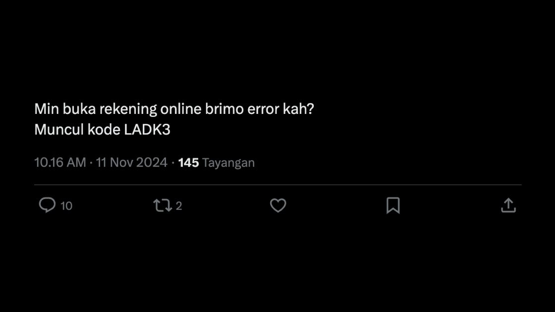 Cara Mengatasi Buka Rekening Online BRImo Error Kode LADK3