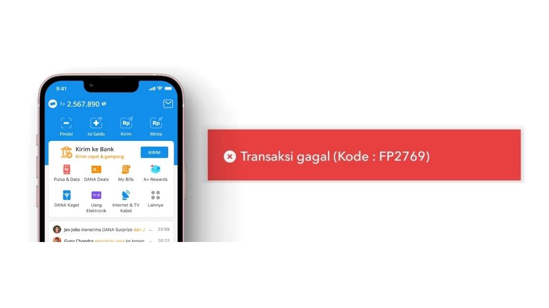 Transaksi Gagal Kode Fp2769 FP2751, Kenapa Tidak Bisa Top Up Dana Ke Brimo?