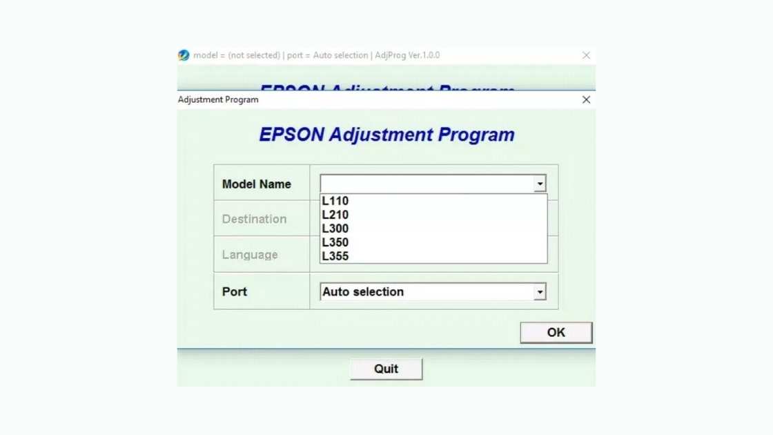 Download Epson L210 Resetter Terbaru