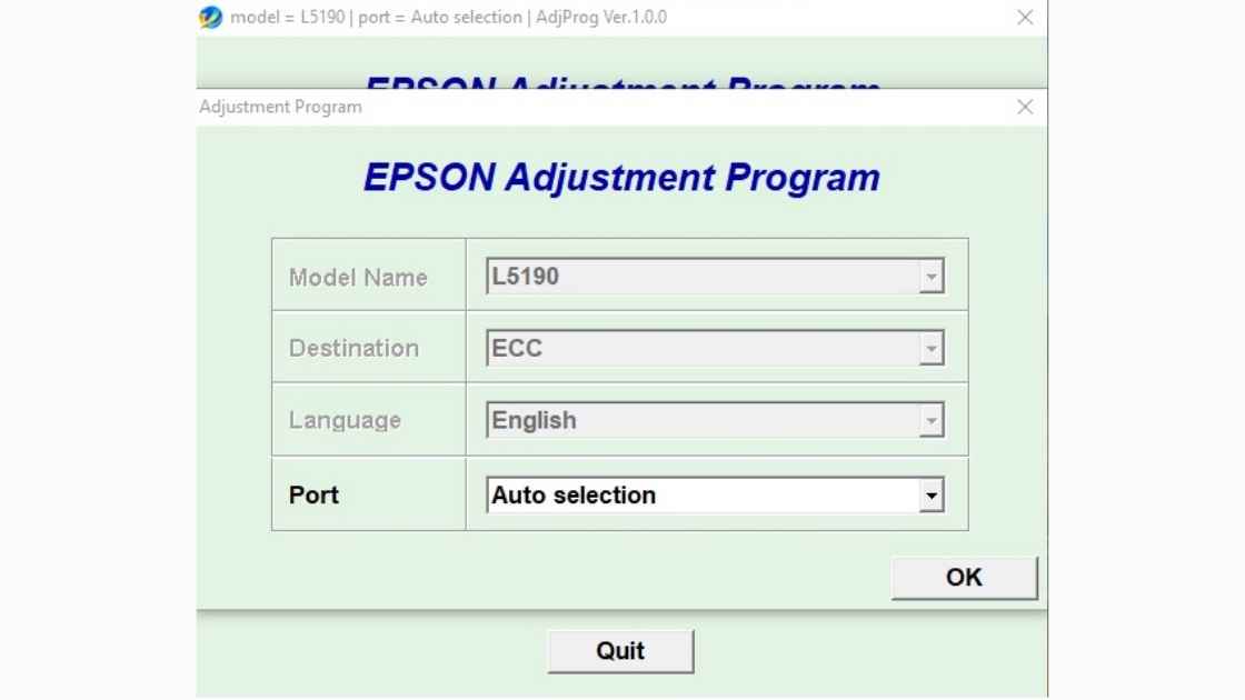 Download Epson L5190 Resetter