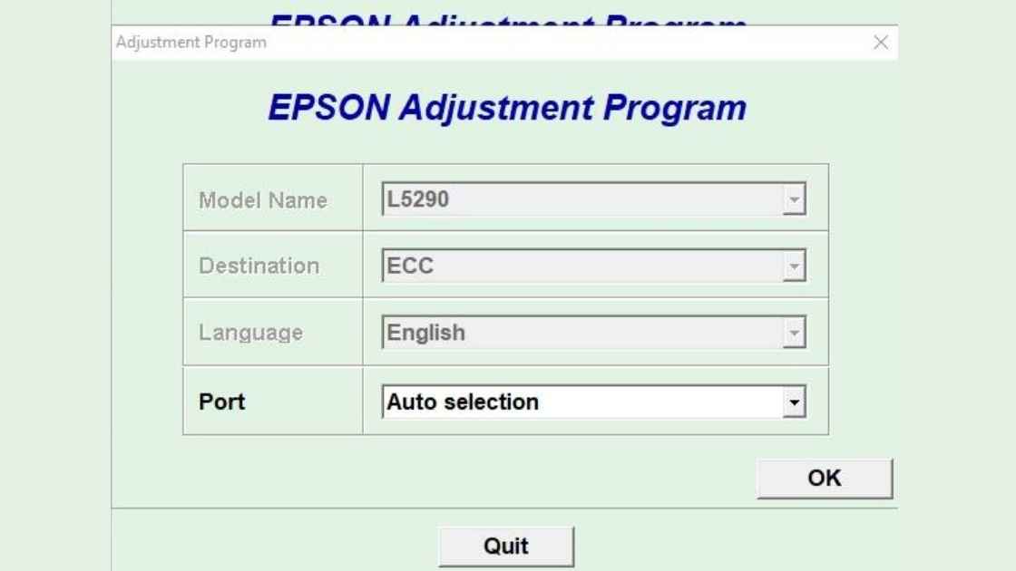 Download Epson L5290 Resetter