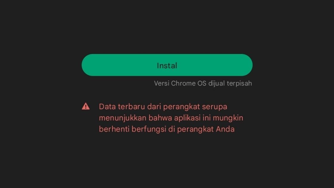 Penjelasan "Data Terbaru dari Perangkat Serupa Menunjukkan Bahwa Aplikasi Ini Mungkin Berhenti di Perangkat Anda"