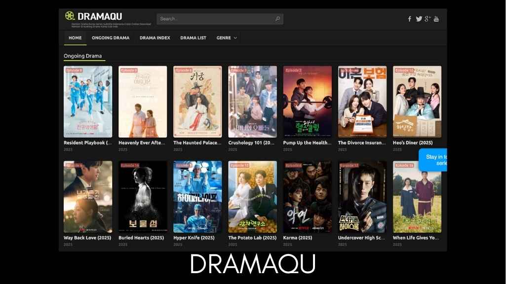 Dramaqu: Website Nonton Drama Korea Sub Indo dan Link Terbaru (Drakorindo)