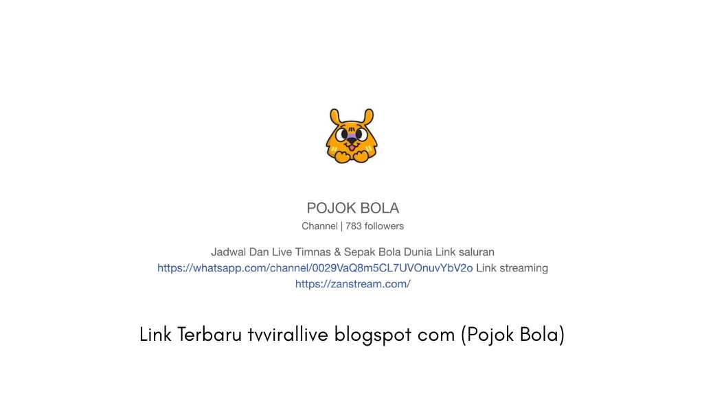 Link Terbaru tvvirallive blogspot com (Pojok Bola)