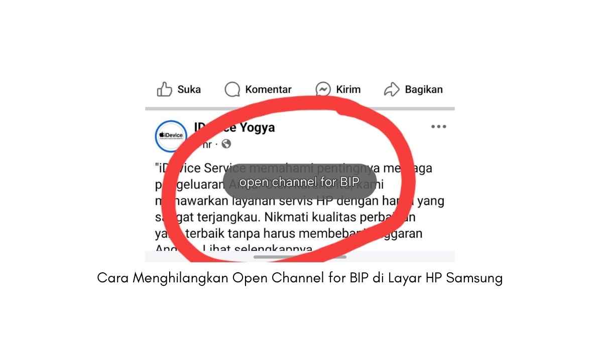 Cara Menghilangkan Open Channel for BIP di Layar HP Samsung