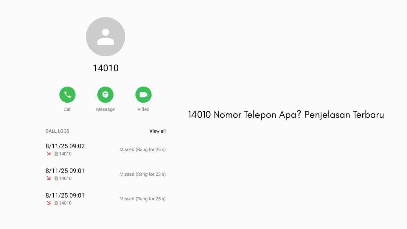 14010 Nomor Telepon Apa? Penjelasan Terbaru
